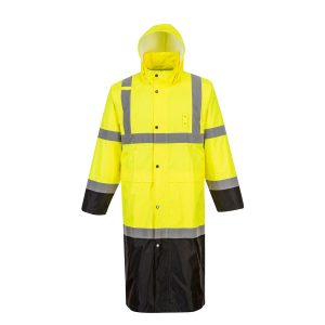 Portwest UH446 – Hi-Vis Contrast Rain Coat 48″