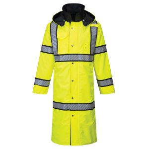 Portwest UH447 – Hi-Vis Reversible Rain Coat 48″