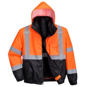 Portwest US365 – Hi-Vis 3-in-1 Contrast Premium Bomber Jacket