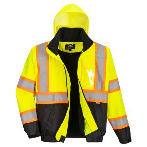 Portwest US367 – Hi-Vis 2-in-1 Contrast Bomber Jacket
