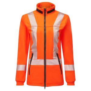 Portwest IOS474 – Women’s Hi-Vis Segmented Striped Full Fleece Zip Jacket