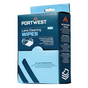 Portwest PA01 – Lens Cleaning Wipes (100 towelettes)